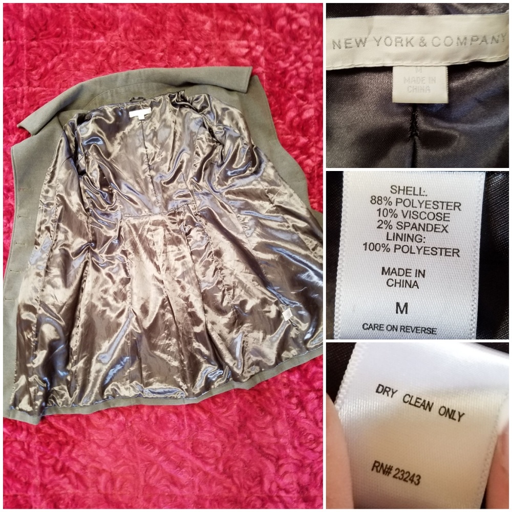 (SOLD) NEW YORK & COMPANY LONG GRAY PEA COAT! - Picture 8 of 8